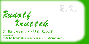 rudolf kruttek business card